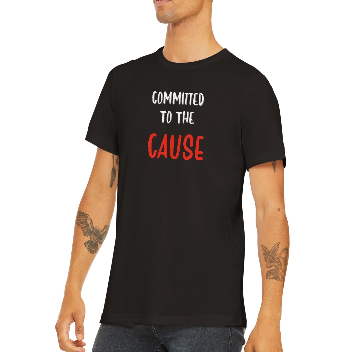 Committed To The Cause - Premium Men's Crewneck T-shirt